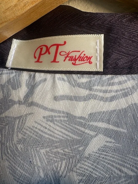 Ivory and Black Printed Button-Up Shirt and matching pant set - Picture 3 of 10